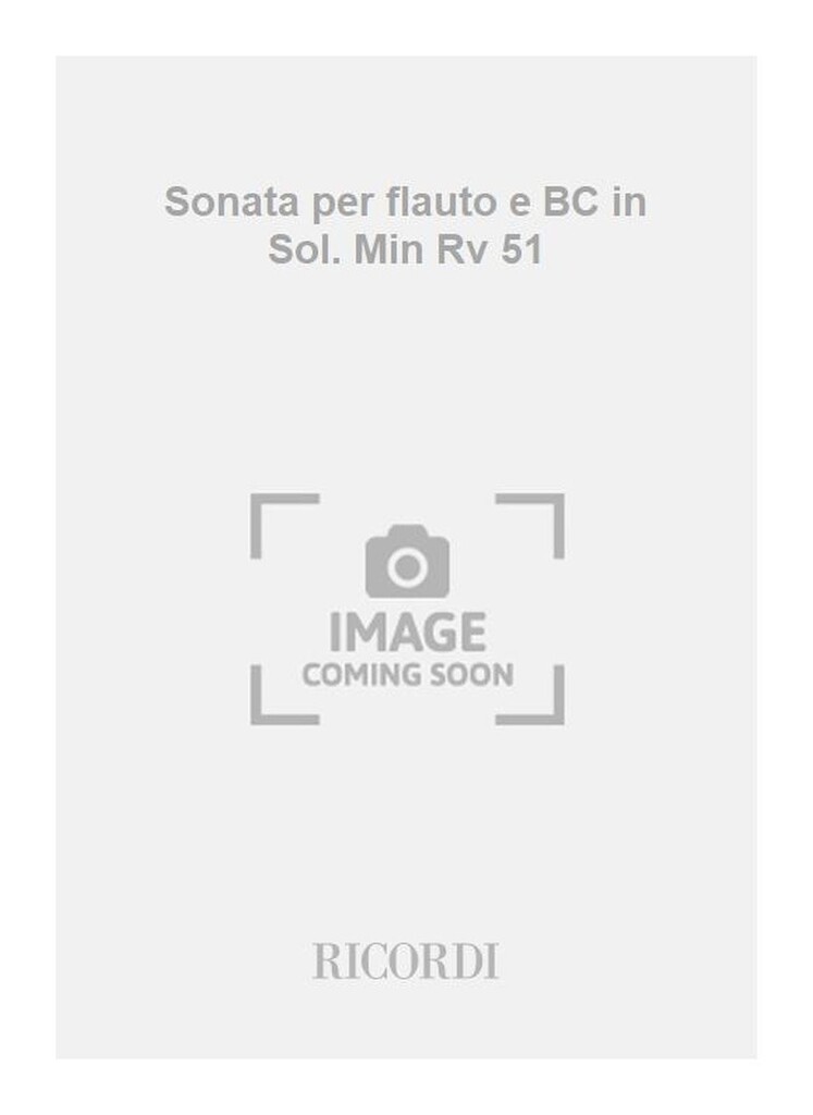 Sonate Per Strumenti A Fiato E B.C.: Per Fl.